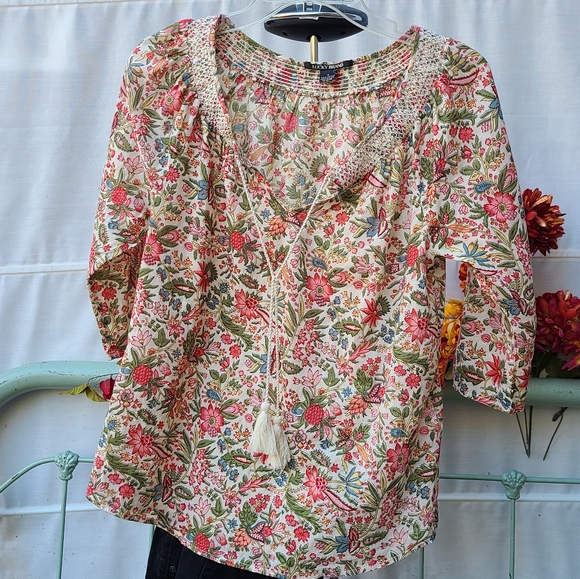 COPY - Boho Style Lucky Brand Top Size Small - Picture 1 of 4